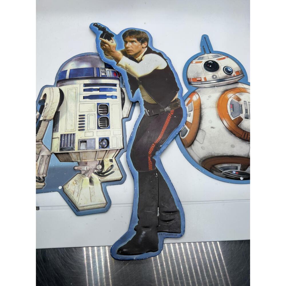 STAR WARS Han Solo, R2D2 and BB-8 Metal Tin Signs Open Road Brand Hobby Lobby